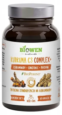 Suplement diety Biowen Kurkuma C3 Complex+ 60 kapsułek Układ trawienny