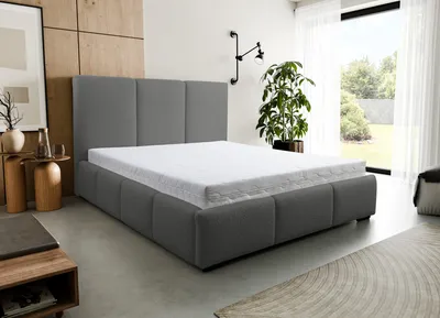 Produktbild von VENASI BASTI Polsterbett 180x200 GRAU mit Bettkasten und Lattenrost QUELLE 92