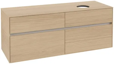 Image de Villeroy & Boch Collaro Meuble sous-lavabo, 4 tiroirs, lavabo à droite, 1400x548x500mm, C04700VJ