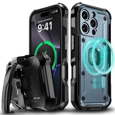 Zdjęcie produktu dla Etui iphone 16 pro ochronne pancerne z kaburem na pasek