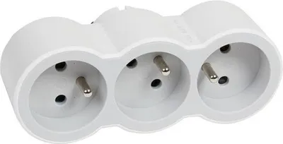 Image de Triplite Murale Compact, 2 Prises Blanc