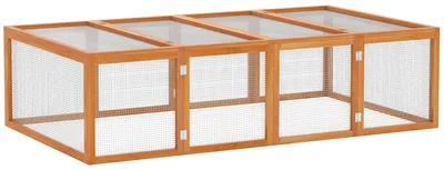 Image de Clapier cage š€ lapins extšŠrieur intšŠrieur 2 portes supšŠrieures 181L x 100l x 48H cm bois massif pin