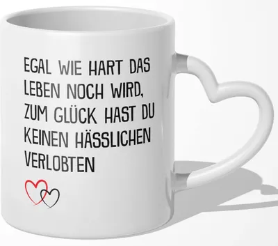 Produktbild von 22Feels Verlobte Geschenk Frauen Tasse Verlobung Bekannt Geben Für Sie Verlobungsgeschenk Heiraten Kaffeetasse Valentinstag Geburtstag Weihnachten (Herzhenkel Weiss)