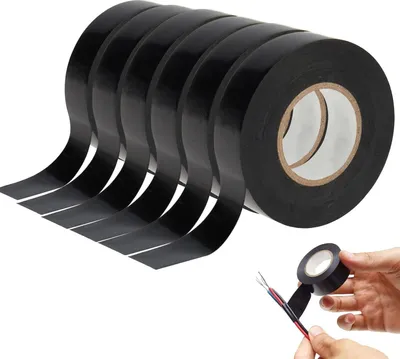 Produktbild von Wasserdicht Elektrisches Isolierband, 6 Stück Selbstklebendes Isolierband, Elektriker Klebeband Schwarz für Verdrahtungsprojekte und Reparaturen