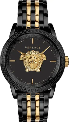 Produktbild von Versace VERD01119 Palazzo Empire gold schwarz Edelstahl Herren Uhr NEU