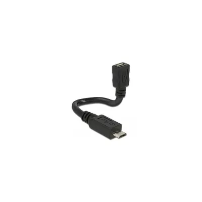 Produktbild von Delock Kabel USB 2.0 Micro-B Stecker > USB 2.0 Micro-B Buchse OTG ShapeCable 0,15 m (83923)