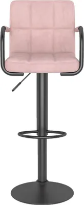 Produktbild von "2026 Aktion"1 Pcs Barhocker - CLORIS - Barstuhl - Optimal Komfort, Rosa Samt - 48 x 47 x (90-111) cm - DEMöbel7432857