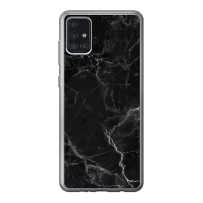 Produktbild von MuchoWow® Handyhülle Schutzhülle Hülle für Samsung Galaxy A52 5G Marmor - Schwarz - Weiß - Textur - Marmoroptik Silikon Softcase Handy Hülle - Umschlag