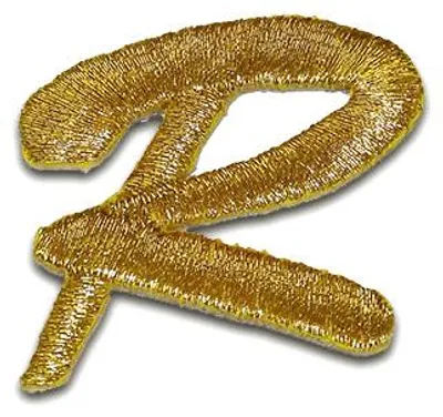 Produktbild von Buchstabe R 3.2x3.5cm: Alphabet Buchstaben Einzeln Auswählbar - Aufnäher, Bügelbild, Aufbügler, Applikationen, Patches, Flicken, Zum Aufbügeln