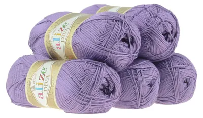 5 x 100g Strickgarn ALIZE DIVA - Häkelgarn Wolle Sommer Stricken Häkeln