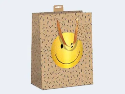 Produktbild von 6 Tragetaschen mittel 18x23x10cm Smiley
