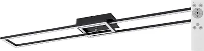 Image de Rabalux SMART WIFI Noir Plafonnier à LED Nefertum 1020mm 38W CCT avec DO 71004