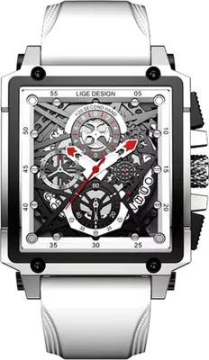 Zdjęcie produktu dla Zegarek LIGE PE-35194 - Biały męski zegarek KP35194