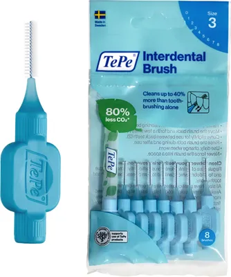 Produktbild von Interdentalbürsten 0,6 mm blau TePe Original 8 Stk