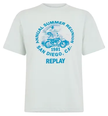 Produktbild von Replay - T-Shirt für Herren, Baumwolle, Regulär GT17768 (XL) (Minzgrün)