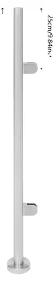 Image de Poteau de balustrade, acier inoxydable 316, installation facile, argent