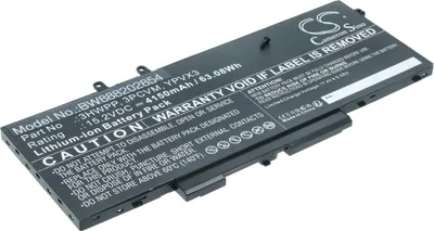 Produktbild von vhbw Akku Ersatz für Dell YPVX3 für Notebook (4150 mAh, 15,2 V, Li-Ion)