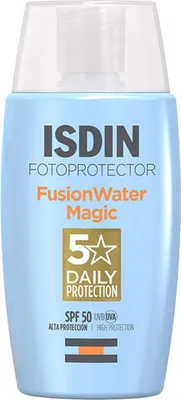 Produktbild von ISDIN Fotoprotector Fusion Water SPF 50, Sonnenschutzcreme, Gesicht, Flasche, Feuchtigkeitsspendend, Schutz, Jeder Hauttyp, 50 ml