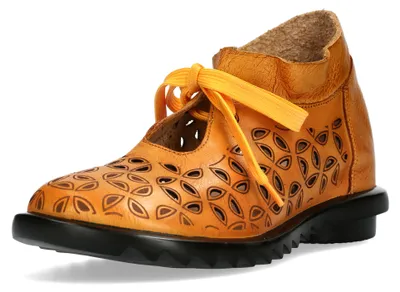 Produktbild von Laura Vita Damen Schnürschuh Leder Derby Schlüsselloch-Ausschnitt Cyrielle 30, Größe:38 EU, Farbe:Braun