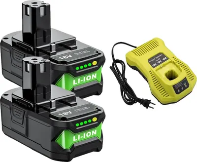 Obrázek produktu pro Lithium-iontová baterie, kapacita 7000 mAh, kompatibilita 18 V, 2 baterie, 1 nabíječka