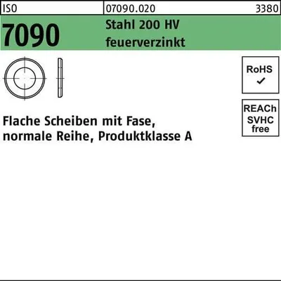 Produktbild von Reyher  Scheiben ISO 7090 27 (28x50x4 ) HV, tZn (100 Stück)