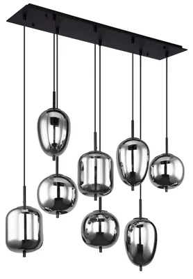 Produktbild von Globo Lighting Hängeleuchte Metall schwarz, 8x E14