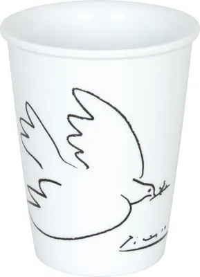 Image de Könitz Coffee to go Mug Picasso - La Colombe De la Paix, Tasse, tasse à café, porcelaine, blanc, 380 ml, 1111620210