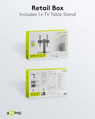 Obrázok produktu pre Goobay Fixed Basic, 177,8 cm (70"), 100 x 200 mm, 400 x 400 mm, -35 - 35°, Oceľ, Čierna