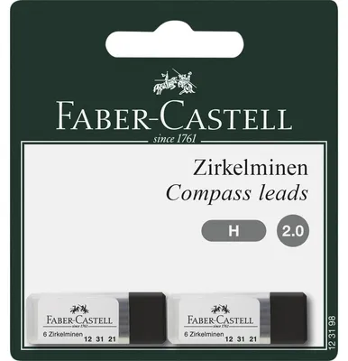 Obrázek produktu pro Faber Castell Kompasové olova Kompasové náplně 2 mm 2 x 6 náplní