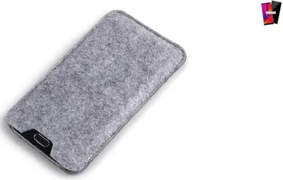 Produktbild von K-S-Trade Filz Handyhülle kompatibel mit Oukitel MIX 2 Schutzhülle Filztasche Filz Tasche Case Sleeve Handy Hülle Filzhülle grau