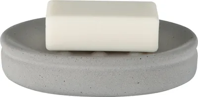 Produktbild von Spirella Seifenschale Steinoptik dekorative Badausstattung Seifenablage "Cement" Maße: 14 x 10 x 3 cm - Grau