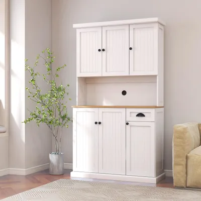 Produktbild von Küchenschrank - Vorratsschrank - Aufbewahrungsschrank - Mikrowellen-Schrank - Küchenmöbel - Freistehend - 180 cm hoch