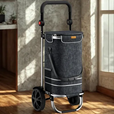 Obrázok produktu pre Nákupná taška na kolieskach EASY, 50l, čierna
