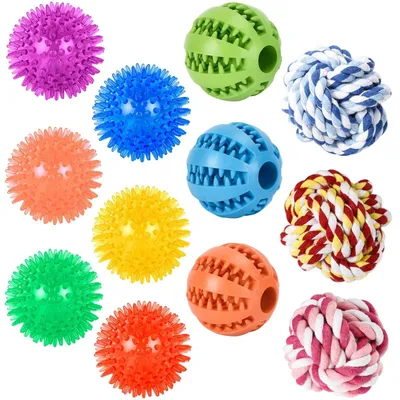 Immagine prodotto di Set di 12 palline interattive per cani di piccola taglia