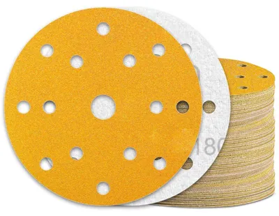 Produktbild von Schleifpapier 150mm Klett 180er Körnung 15 Loch 60 Stück für Exzenterschleifer