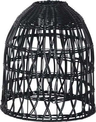 Produktbild von Star Trading 092-03, Beleuchtungs-Lampenschirm, Schwarz, Polyethylen, Rattan, Terrasse, IP44, E27
