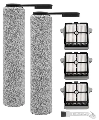 Immagine prodotto di Set di rulli spazzola e filtri per aspirapolvere Tineco FLOOR ONE S7 PRO/S6, composto da: 2 rulli spazzola, 3 filtri HEPA e 1 spazzola per la pulizia