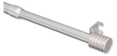 Produktbild von Interdeco Klemmfix Klemmstange / ausdrehbare Scheibenstange Silbergrau, Typ Pavo, 60-90 cm
