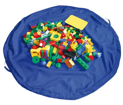 Produktbild von EDUPLAY 100003 2in1 Aufräumsack & Spieldecke, 100% Polyester, Ø 135 cm, blau