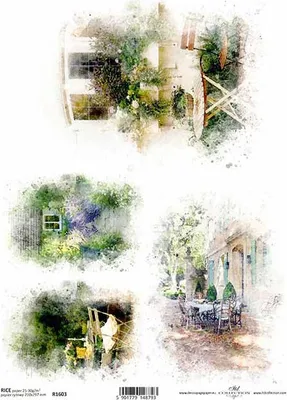 Image de ITD Papier de riz Decoupage Papier de bricolage Soft Paper Serviettentechnik, Cafe R1603