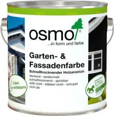 Produktbild von Osmo Garten- & Fassadenfarbe Tiefschwarz (RAL 9005) 0,75 l - 13100326