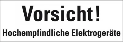 Produktbild von Dreifke® Aufkleber I Hinweisetikett Hochempf.Elektogeräte, weiß, Haftpapier, ...
