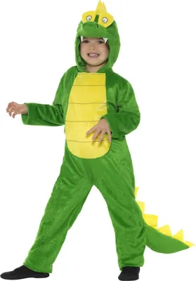 Produktbild von Drachen-Kinderkostüm Dinosaurier grün-gelb