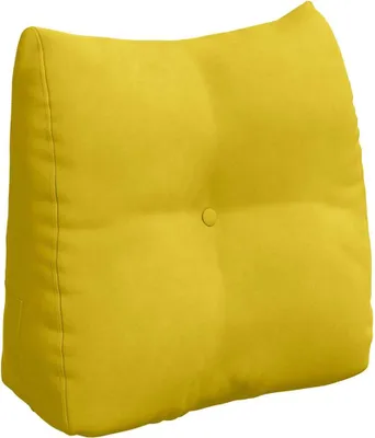 Produktbild von vidaXL Rücken Kissen Gelb 45 x 24 x 50 cm Samt
