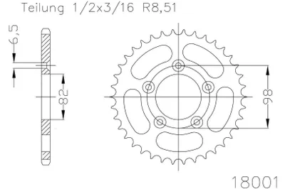 Immagine prodotto di Pignone ESJOT "18001" 461, acciaio (1/2" x 7/32" x 8,51)