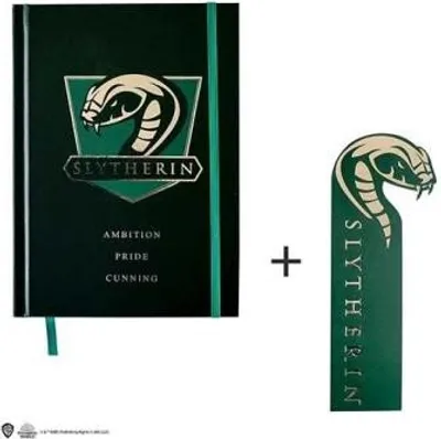 Produktbild von Harry Potter Hardcover Notizbuch und Lesezeichen Slytherin crest