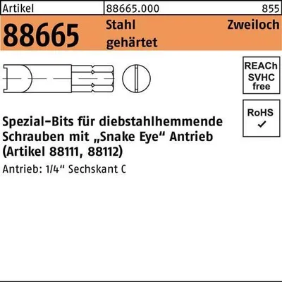 Produktbild von Reyher Spezial-Bits ART 88665 Bits f. Zweilochschr. Aufn.1/4 (1 Stück)