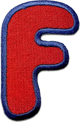 Produktbild von Buchstabe F - 6.3x4.2cm: Alphabet Buchstaben Einzeln Auswählbar - Aufnäher, Bügelbild, Aufbügler, Applikationen, Patches, Flicken, Zum Aufbügeln