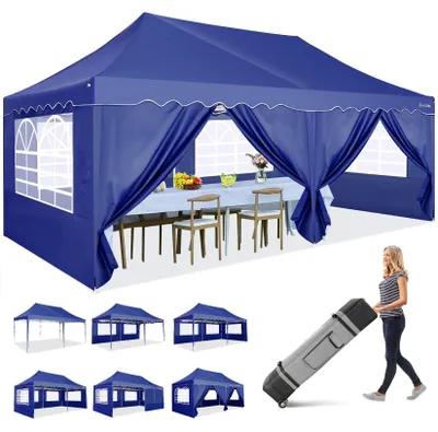 Produktbild von Partyzeltt – Zelt – Überdachung – Gartenzelt – 3 x 6 Meter – Wasserdicht – UPF 50+ Schutz – Marineblau