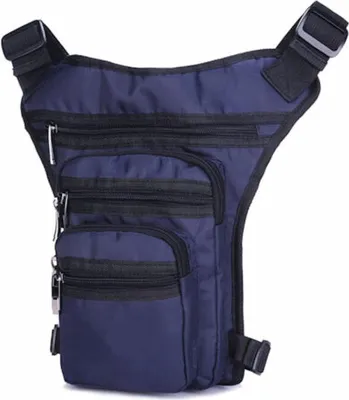 Produktbild von Beintasche Blau Damen Herren 5x RV Fächer Gürteltasche Hüfttasche Sport Motorrad